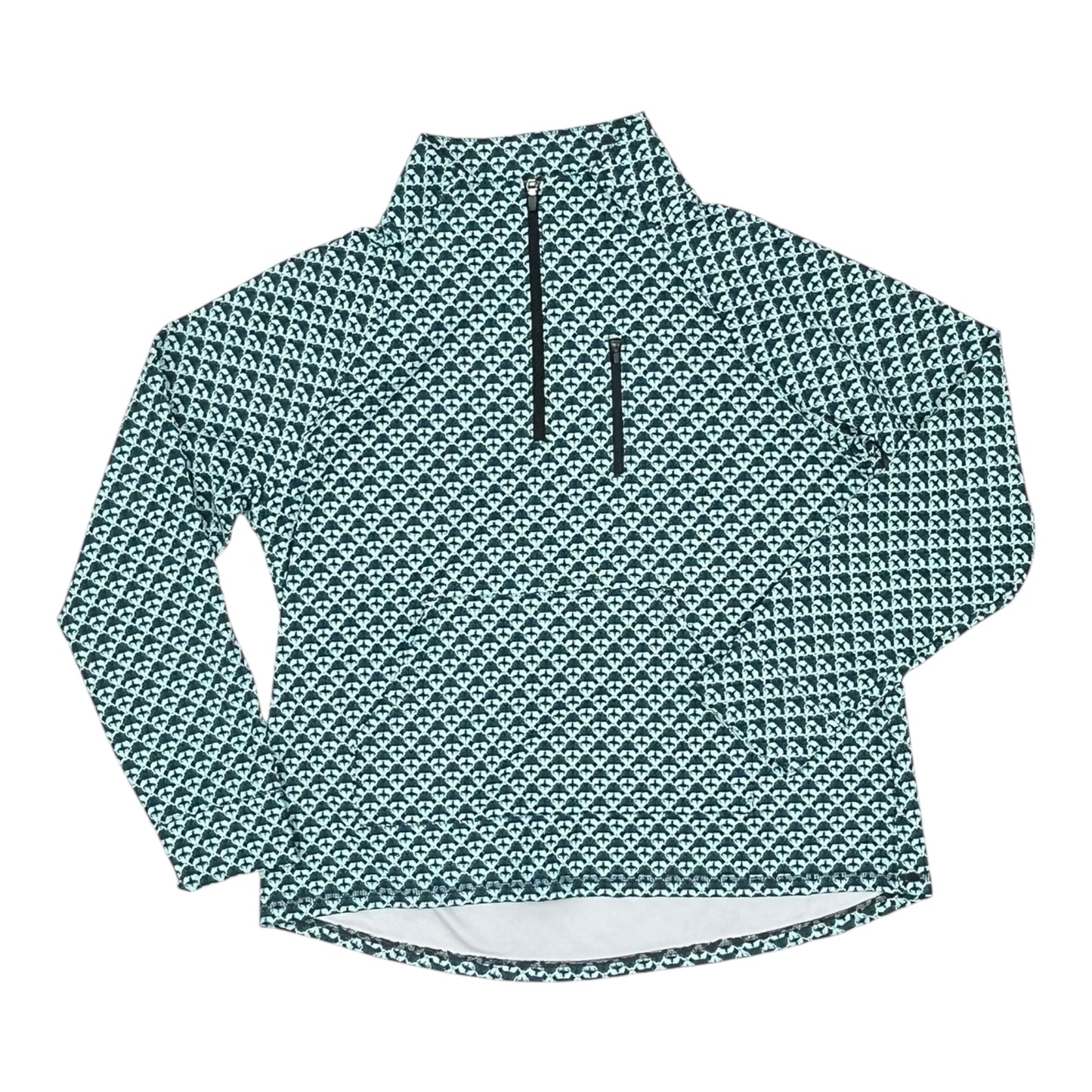 Athletic Top Ls Collar By Talbots In Teal, Size:Xl