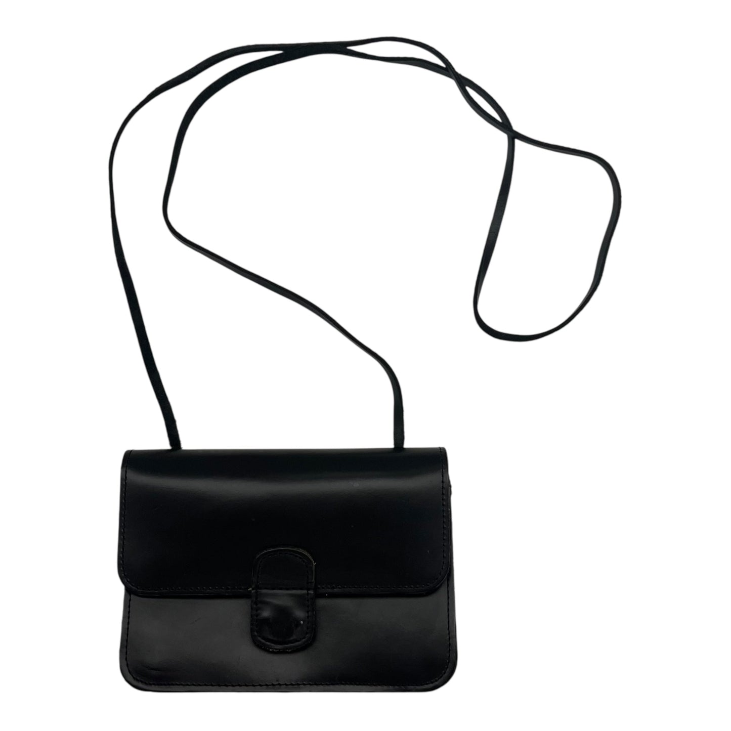 Crossbody Leather By Clothes Mentor In Black, Size:Small