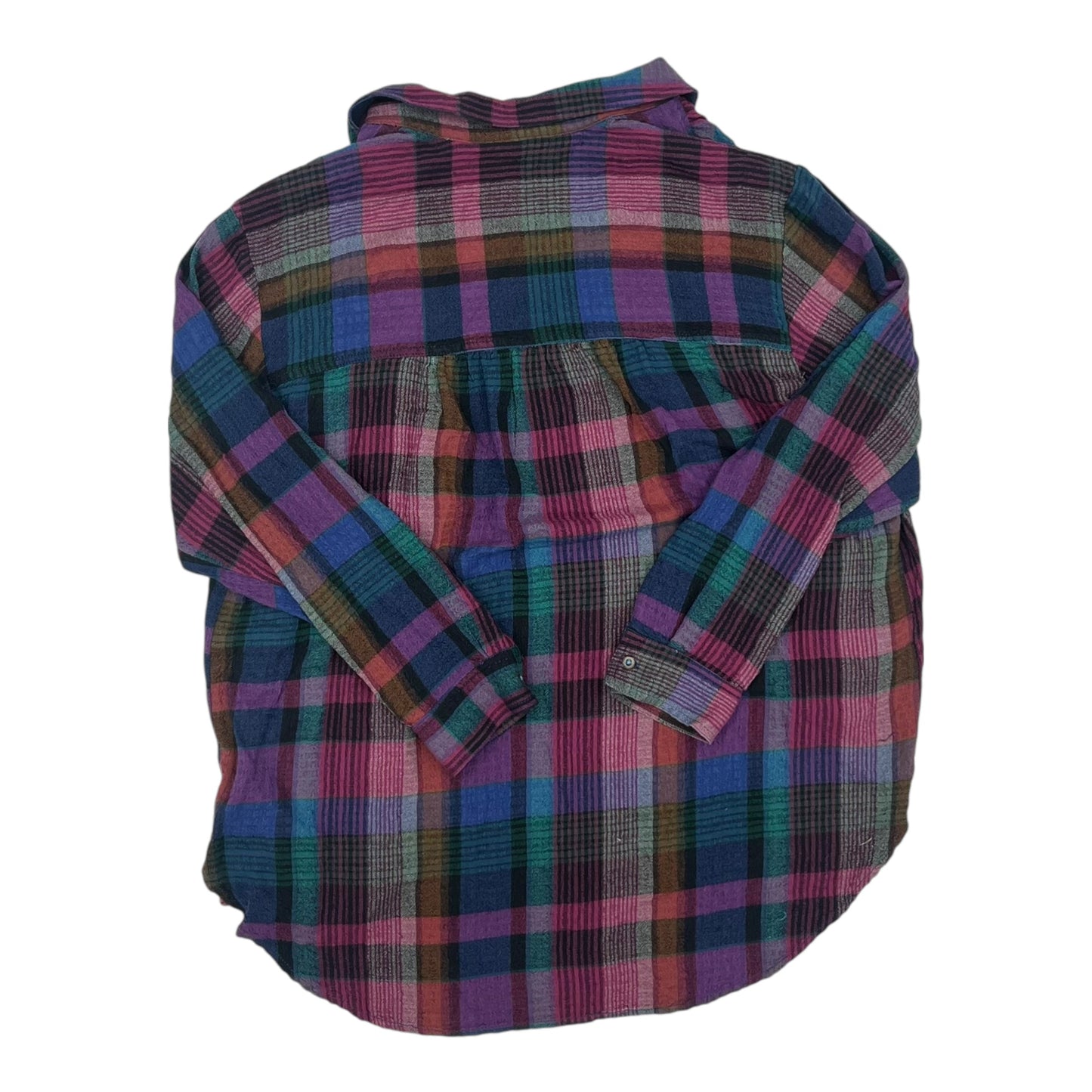 Top Ls By Pilcro In Plaid Pattern, Size:L