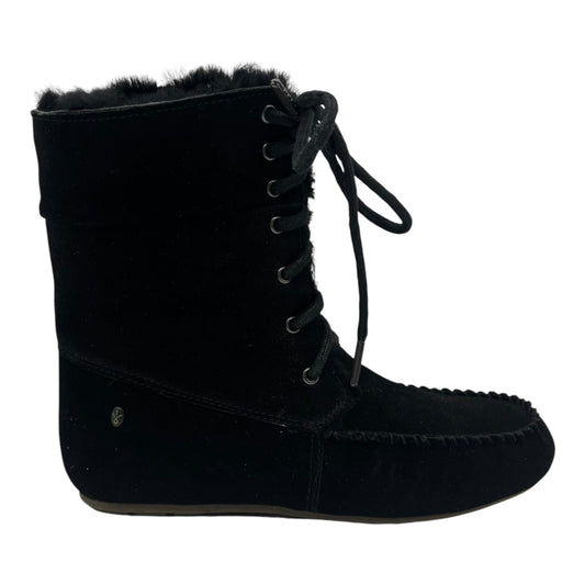Boots Mid-Calf Flats By Emu In Black, Size:7