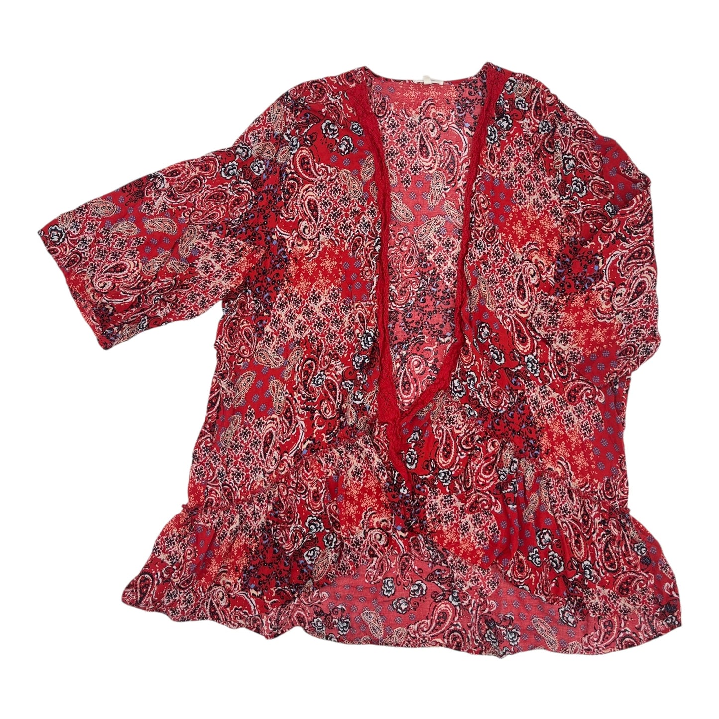 Kimono By Maurices In Red, Size:3X