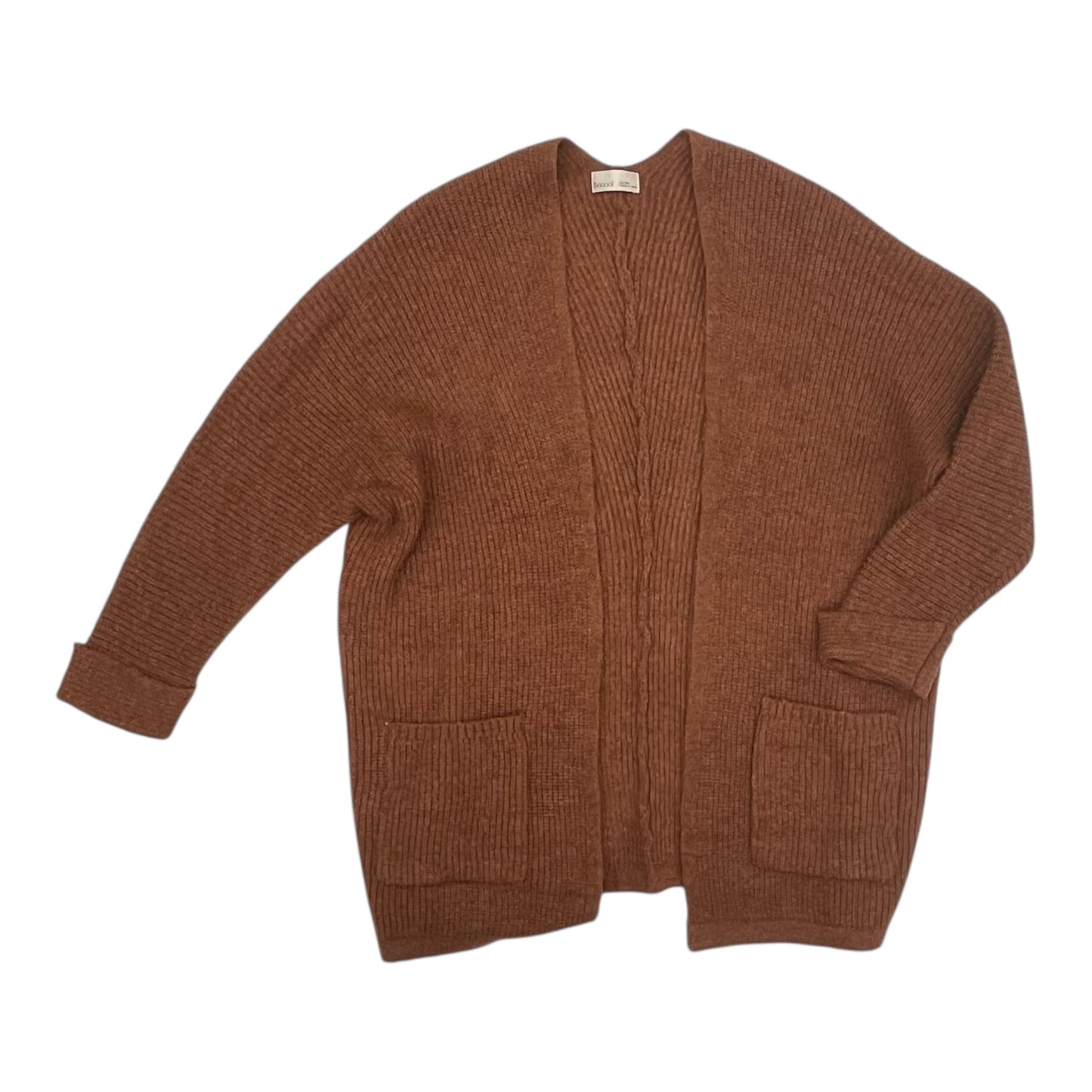 Sweater Cardigan By Be Cool In Brown, Size:S