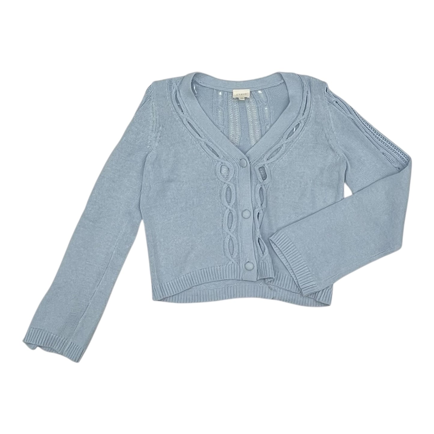Sweater Cardigan By Cyrus In Blue, Size:M