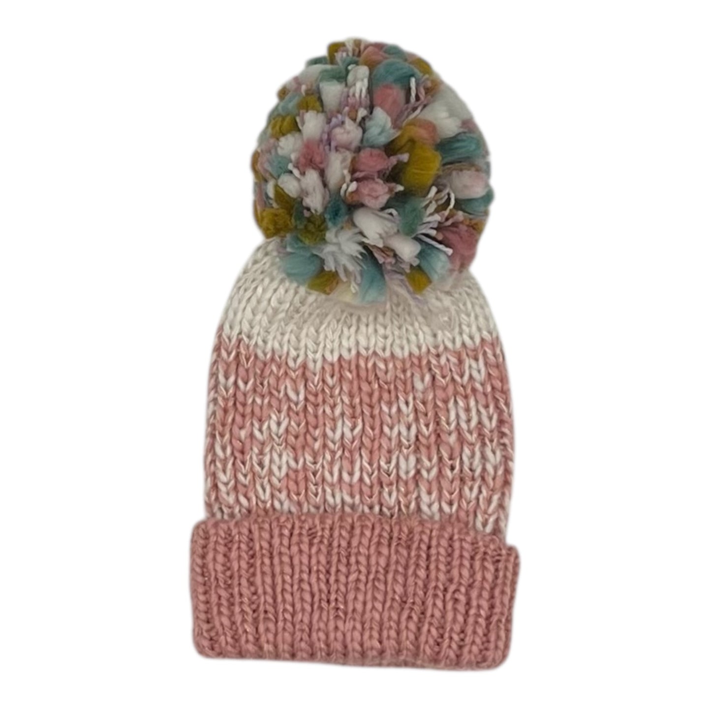 Hat Beanie By Betsey Johnson In Cream & Pink