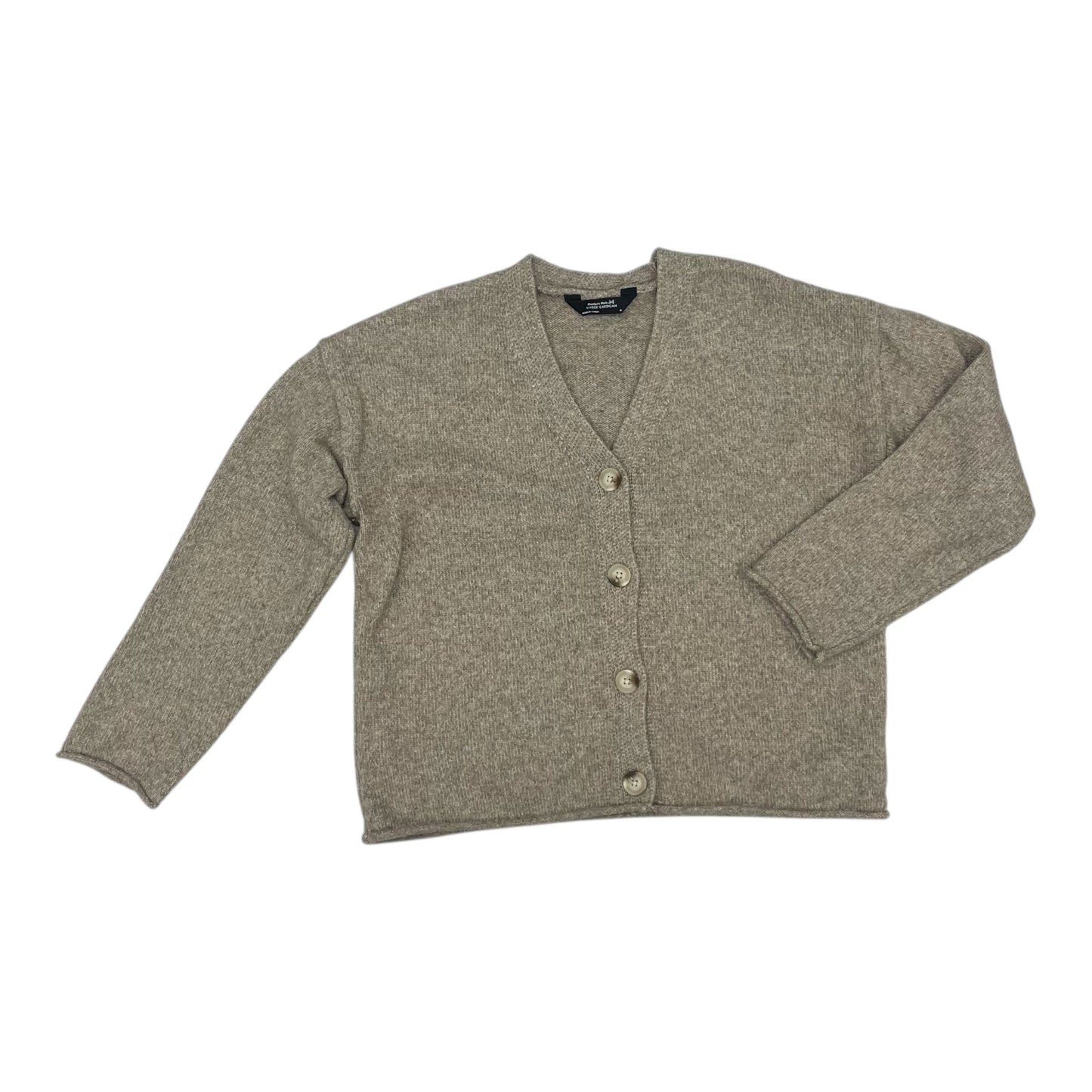 Sweater Cardigan By Members Mark In Tan, Size:M