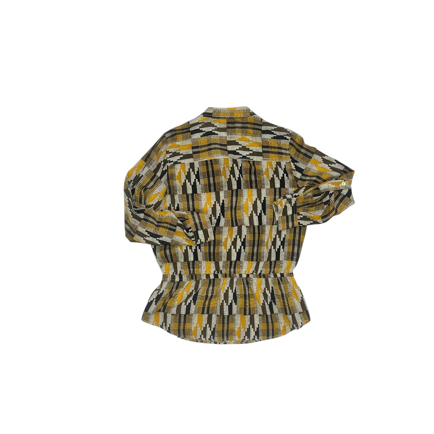 Blouse Designer By Michael Kors In Geometric Pattern, Size:M