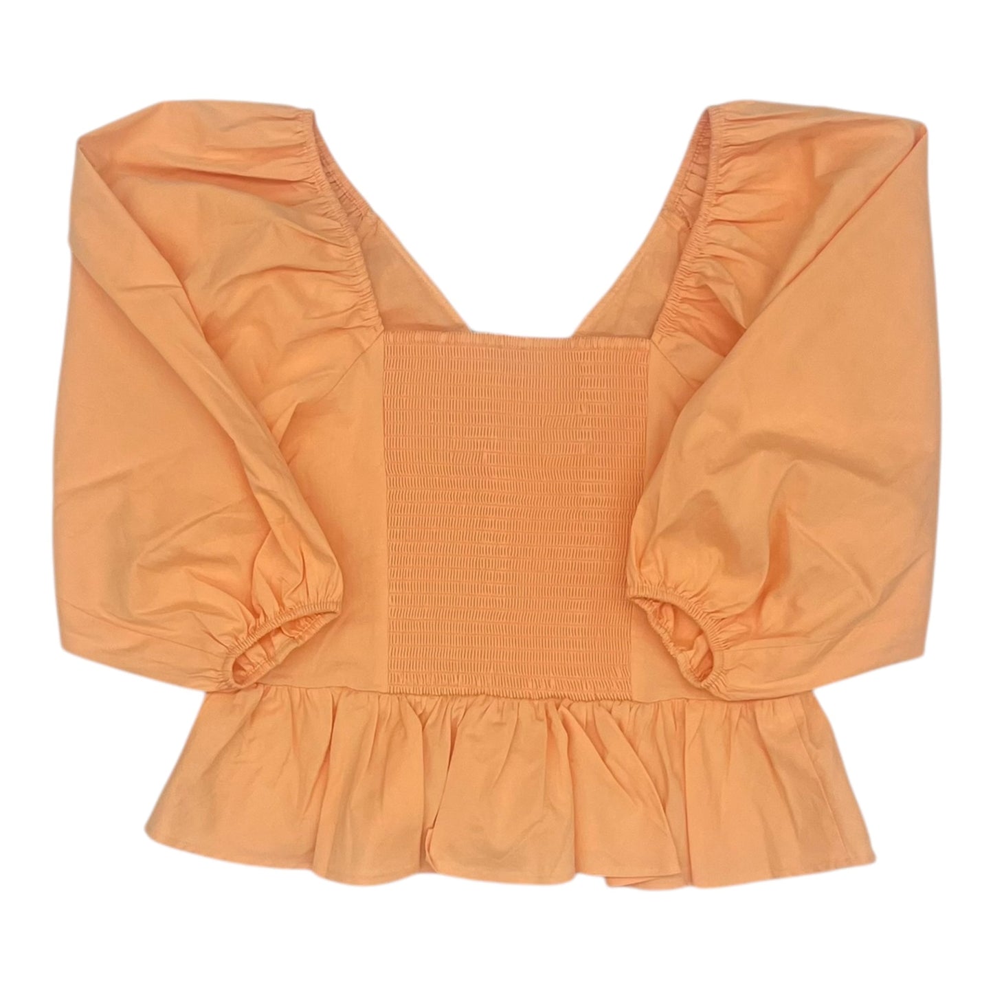 BLOUSE 3/4 SLEEVE by EXPRESS In ORANGE, Size: L