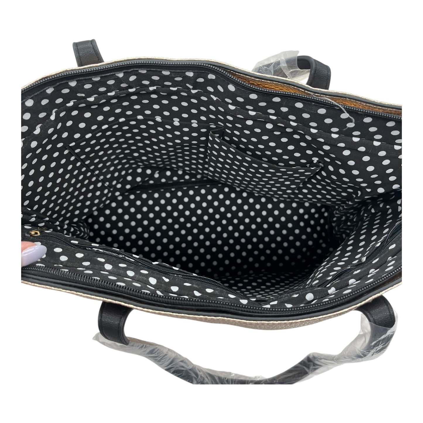 Tote By Eye Candy In Gold, Size:Large