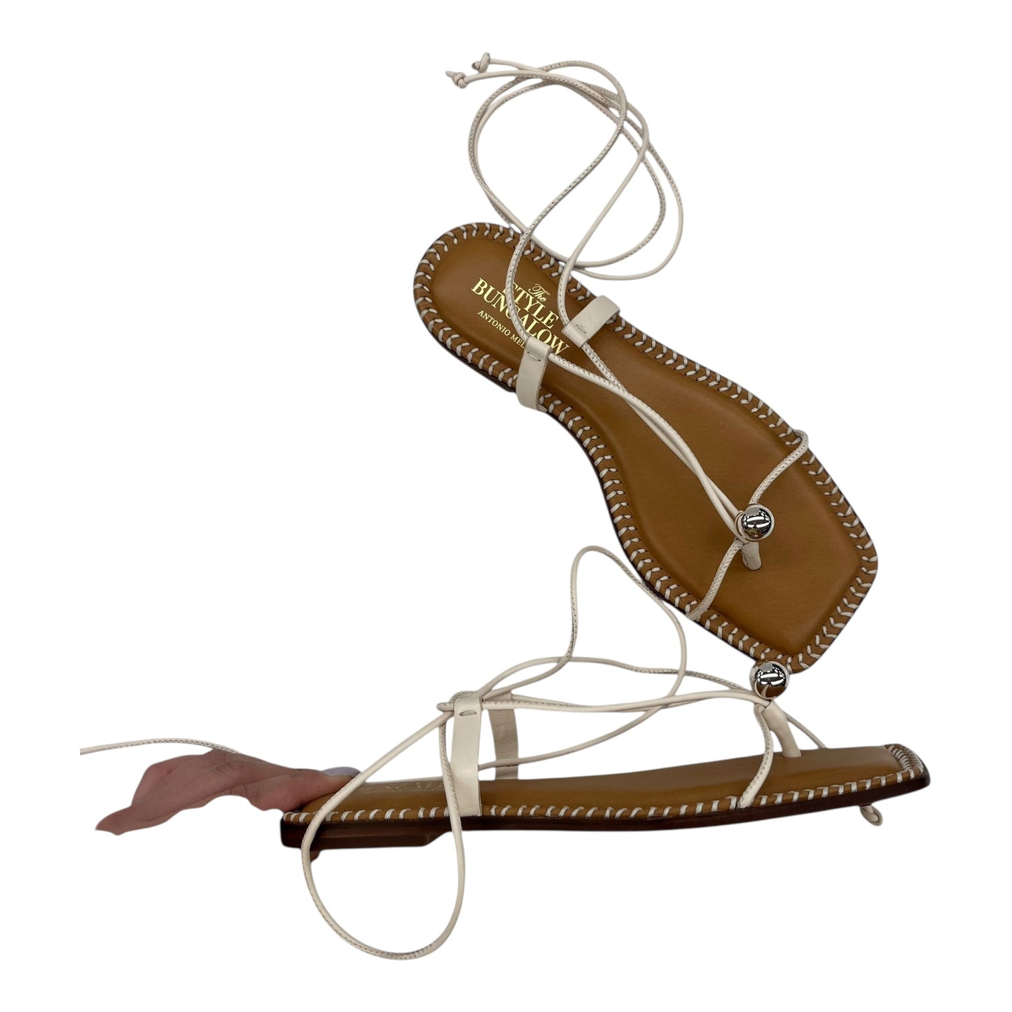 Sandals Flats By Antonio Melani In Cream, Size:7.5