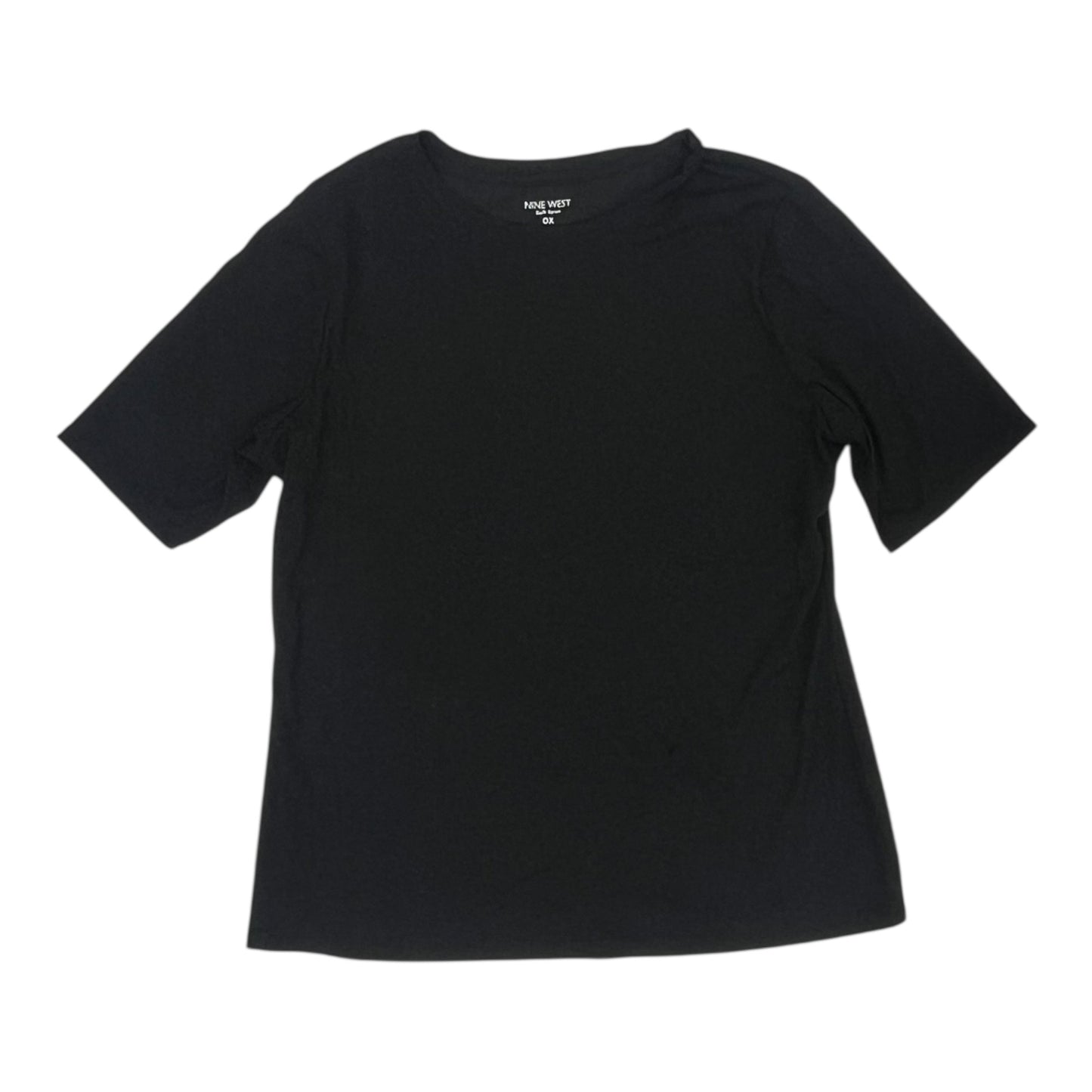 Top Ss Basic By Nine West Apparel In Black, Size:Xl