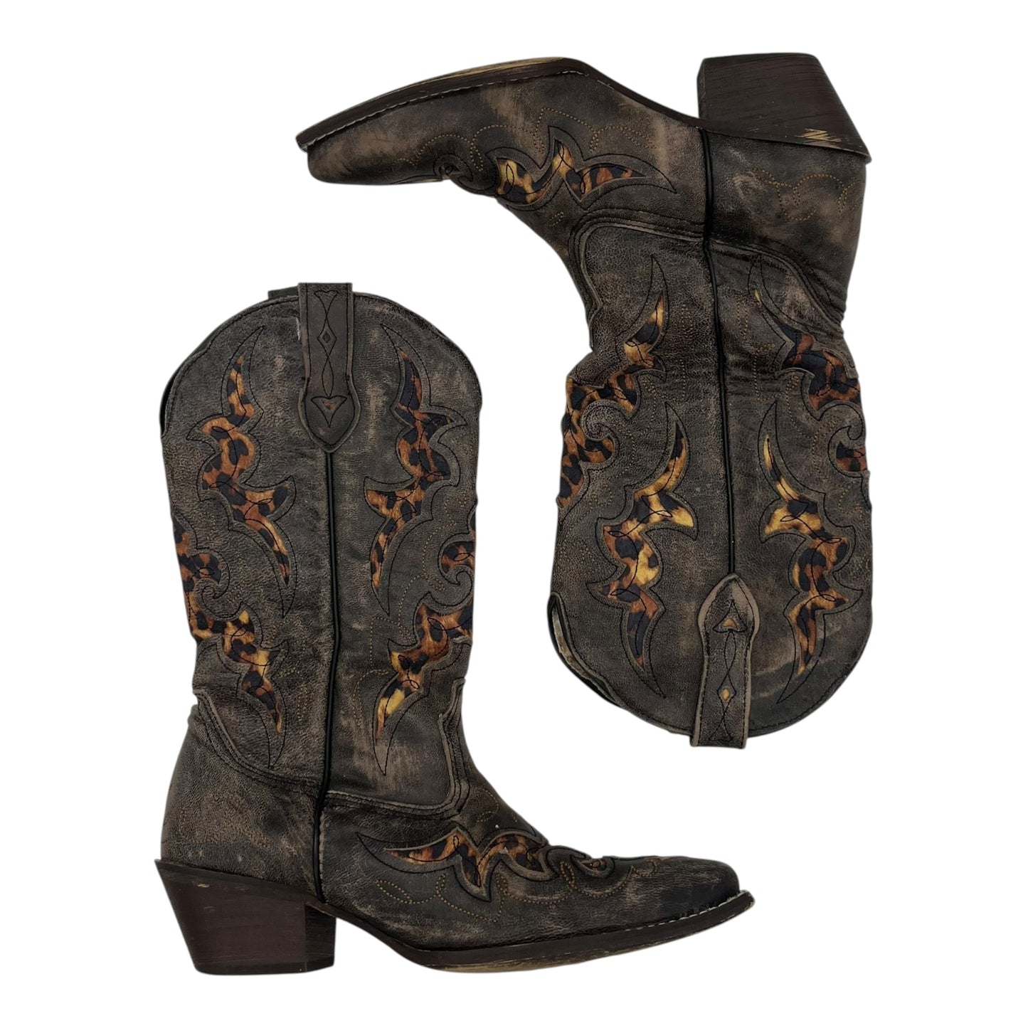 BOOTS WESTERN by  CMA In BROWN, Size: 7