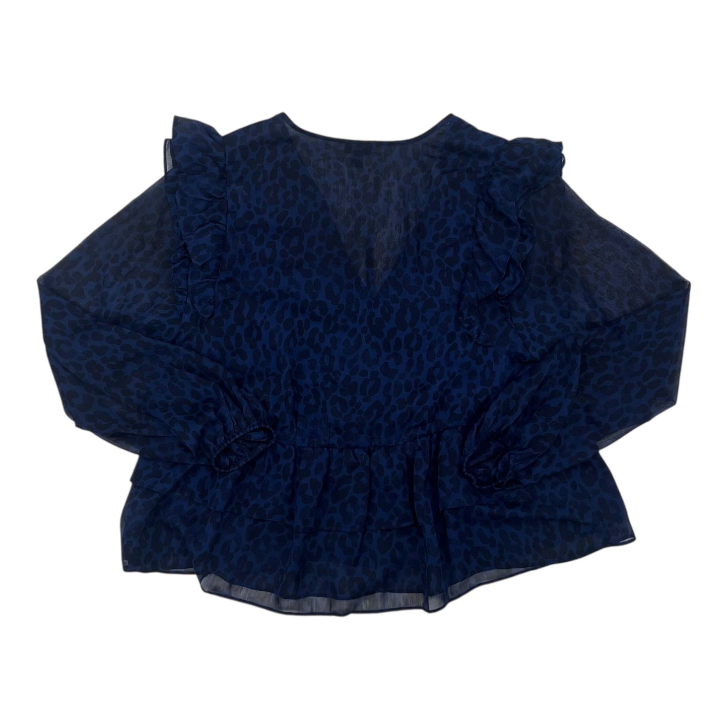 Blouse Ls By Torrid In Blue, Size:1X