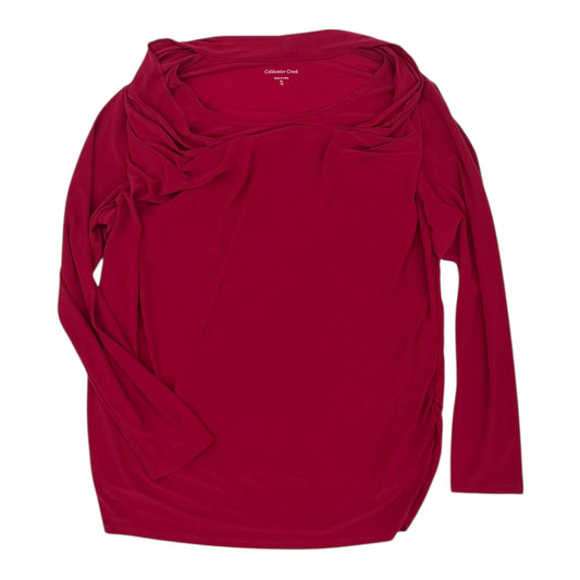 Blouse Ls By Coldwater Creek In Red, Size:Xl