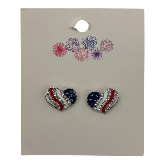 EARRINGS STUD by CME in BLUE & RED & WHITE