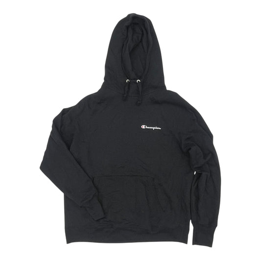Athletic Sweatshirt Hoodie By Champion In Black, Size:L