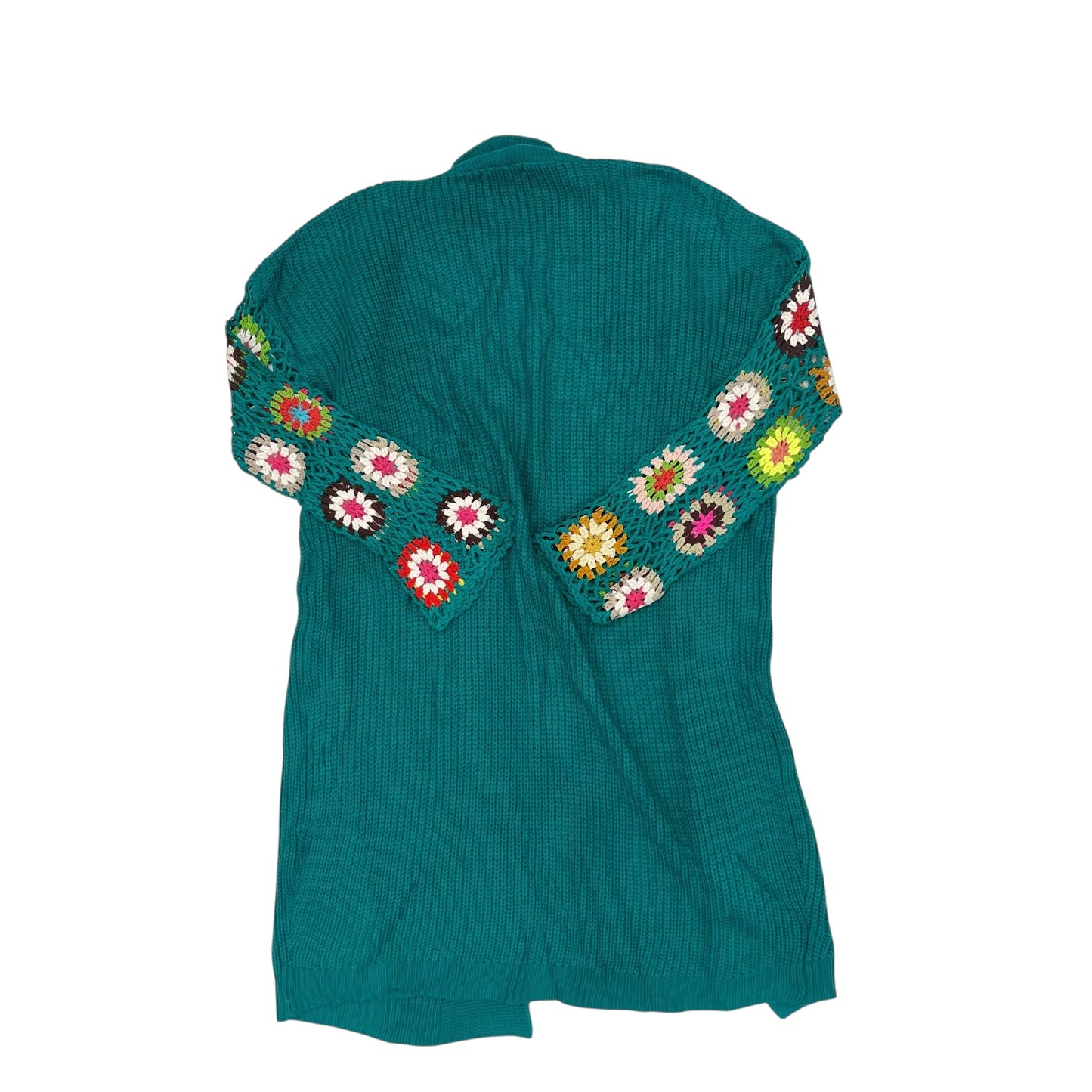 Sweater Cardigan By Blakeley In Teal, Size:Sp