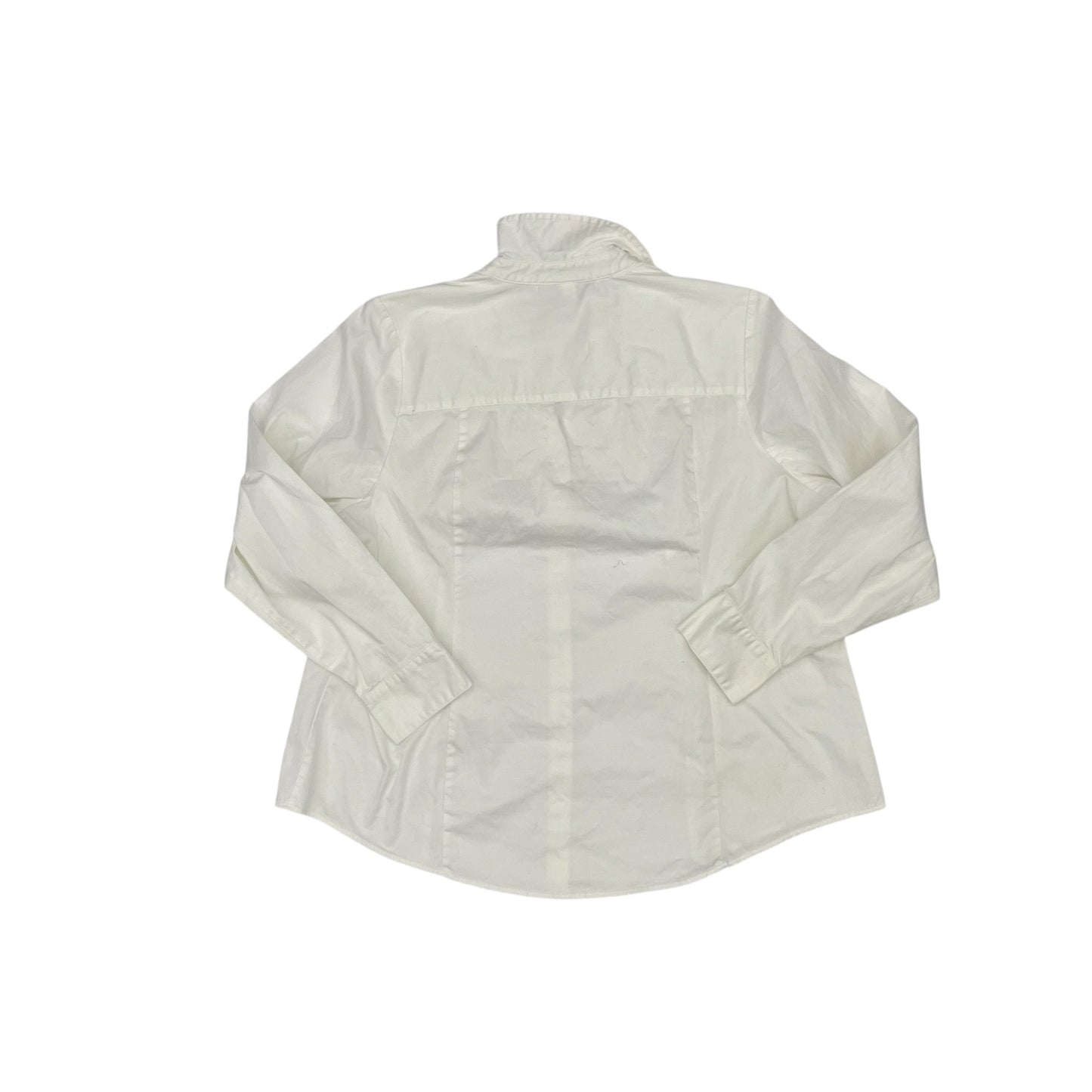 Blouse Ls By Lane Bryant In White, Size:3X