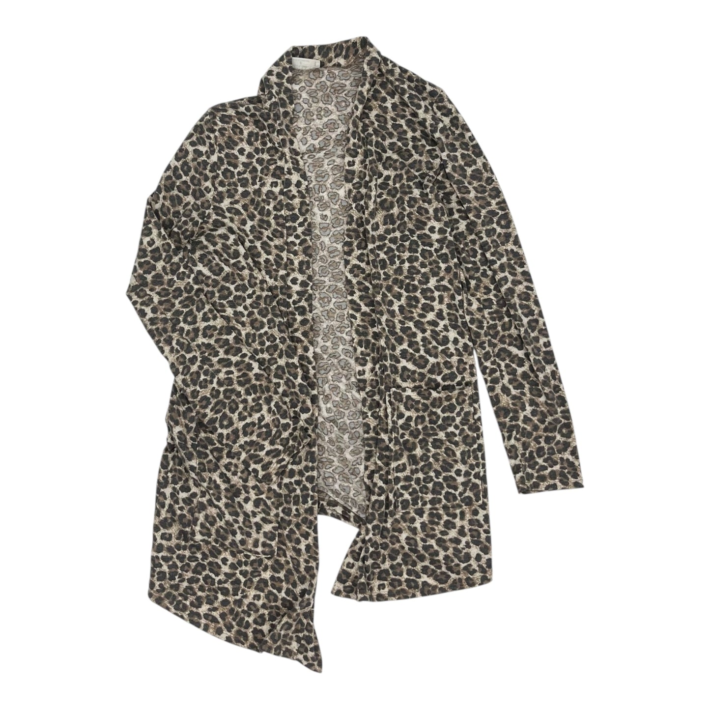 Cardigan By Zenana In Leopard Print, Size:S