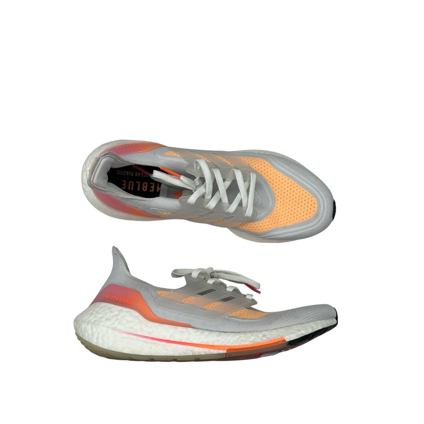 Shoes Athletic By Adidas In Orange & White, Size:9.5