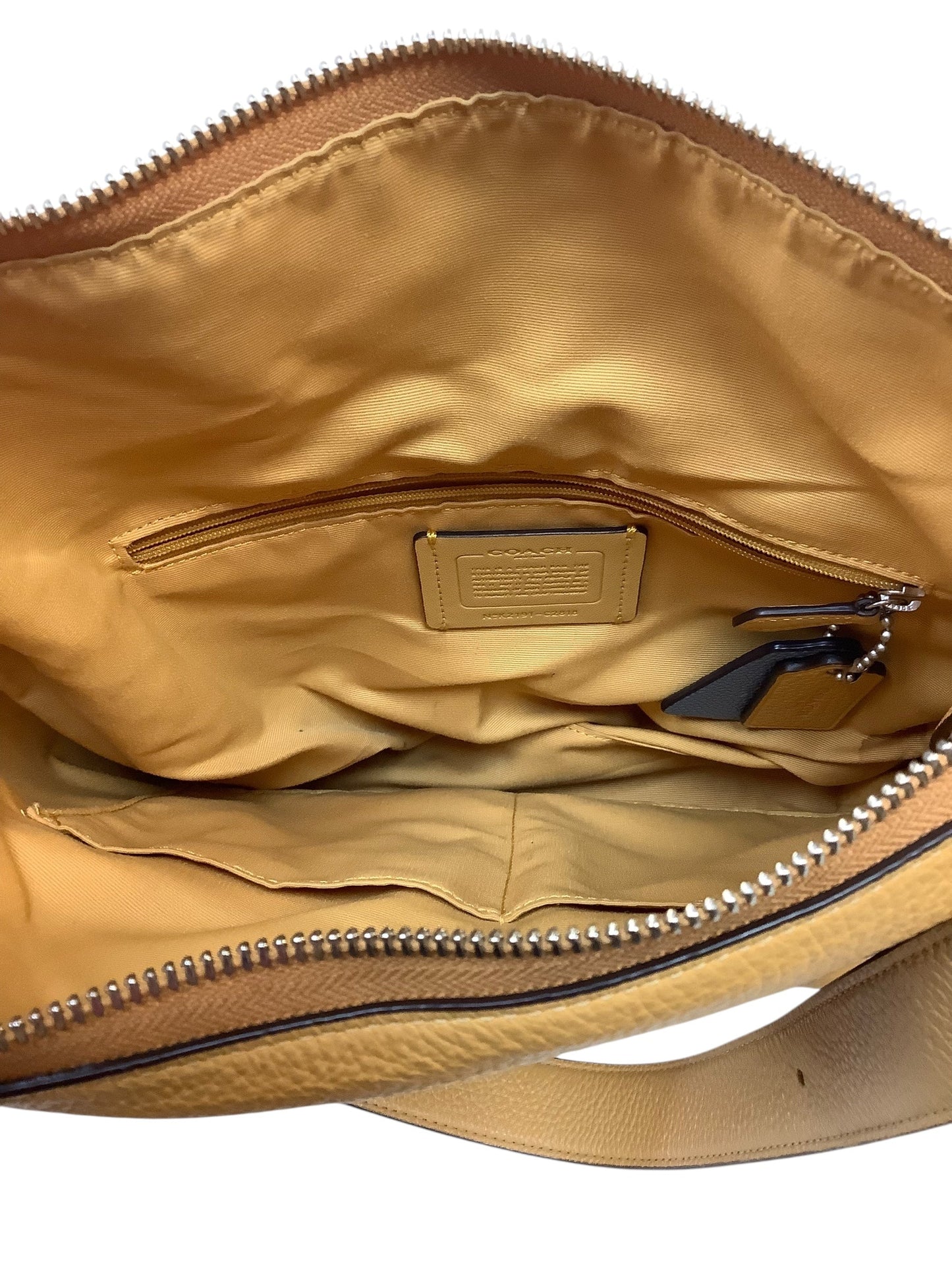 Crossbody Designer By Coach In Yellow, Size:Large