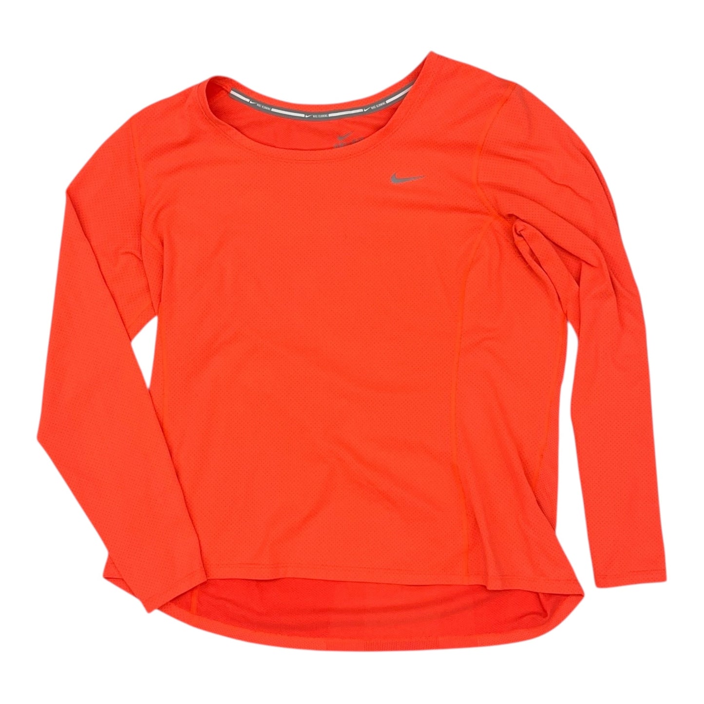 Athletic Top Ls Crewneck By Nike Apparel In Orange, Size:L