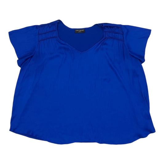 BLOUSE SS by LANE BRYANT In BLUE, Size: 4X