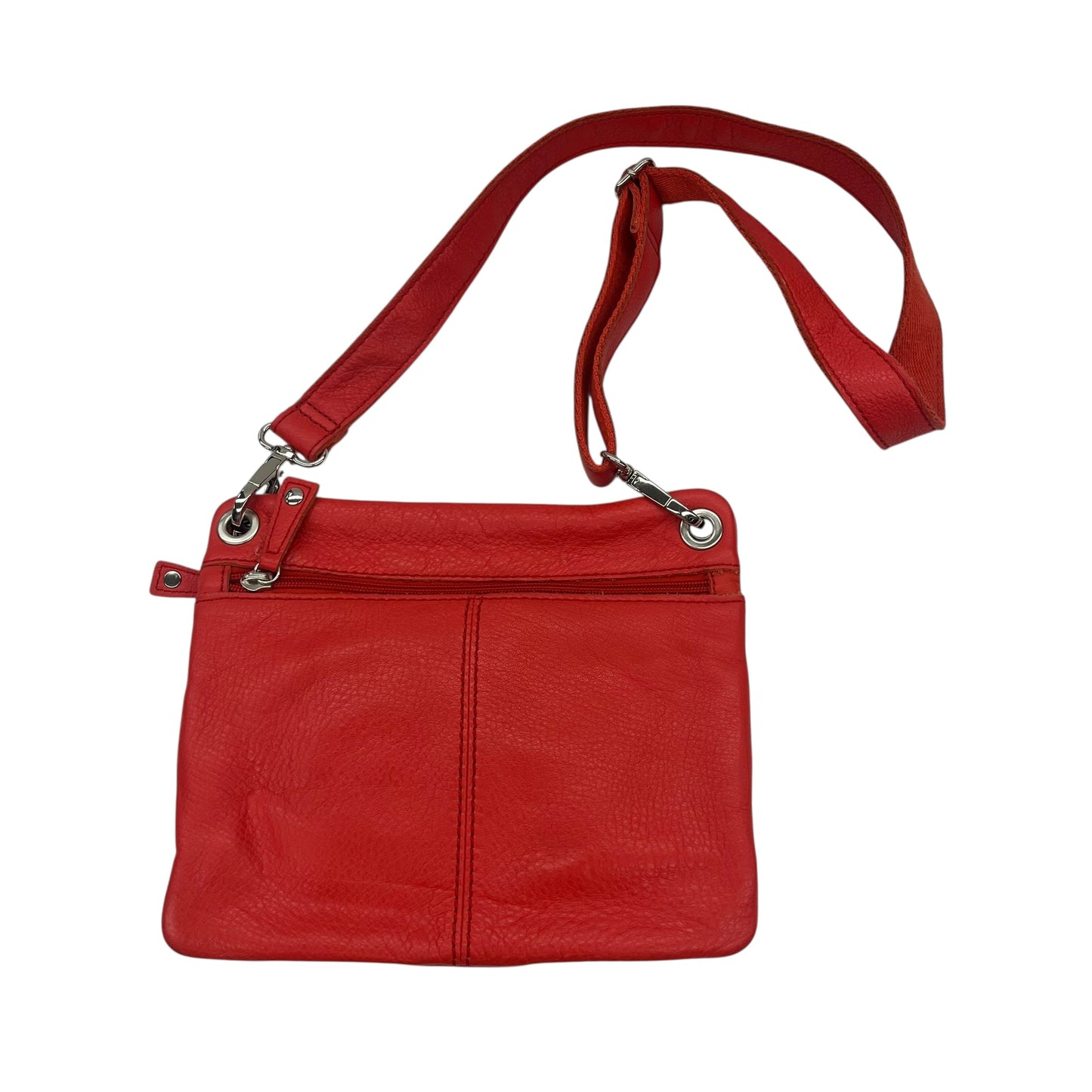 Crossbody Leather By Fossil In Orange, Size:Medium