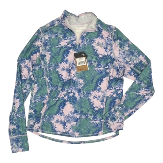 Athletic Top Ls Collar By The North Face In Blue & Purple, Size:2X