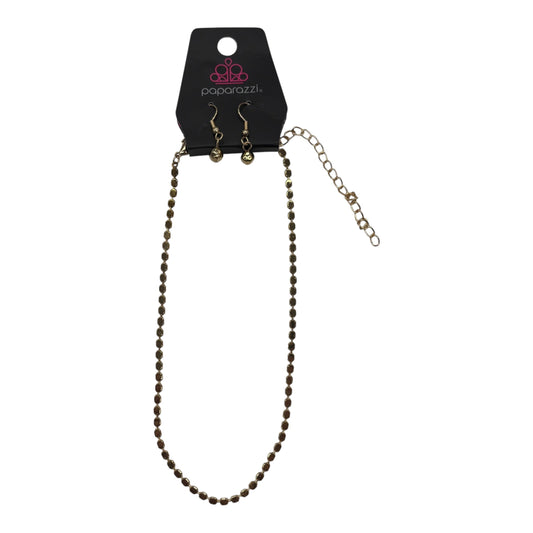 Necklace Set By Paparazzi In Gold