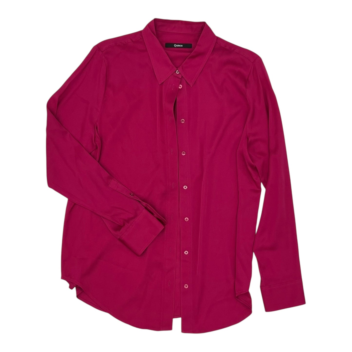 Blouse Ls By Quinn In Pink, Size:Xl