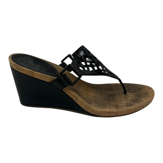 Sandals Designer By Coach In Black, Size:8.5