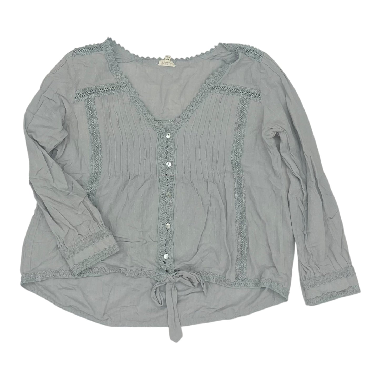 Blouse Ls By Pol In Blue, Size:M