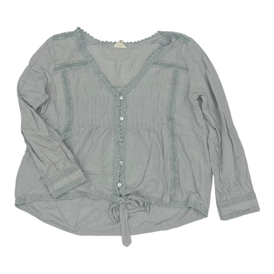 Blouse Ls By Pol In Blue, Size:M