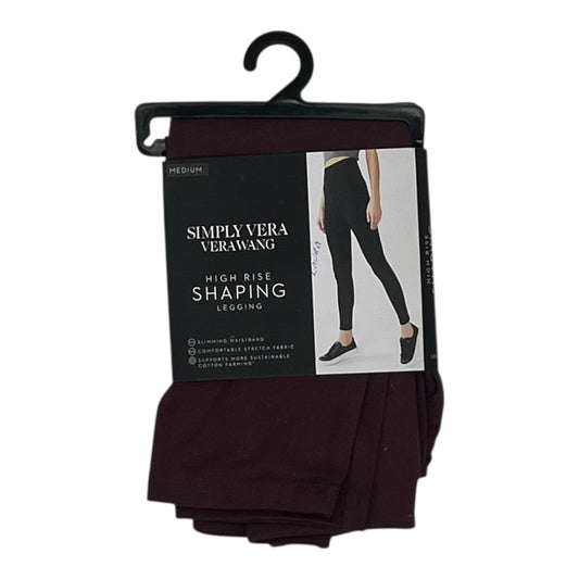 Pants Leggings By Simply Vera In Maroon, Size:M
