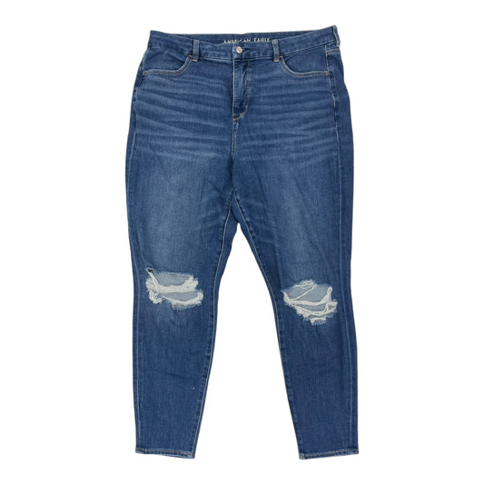 Jeans Skinny By American Eagle In Blue Denim, Size:16