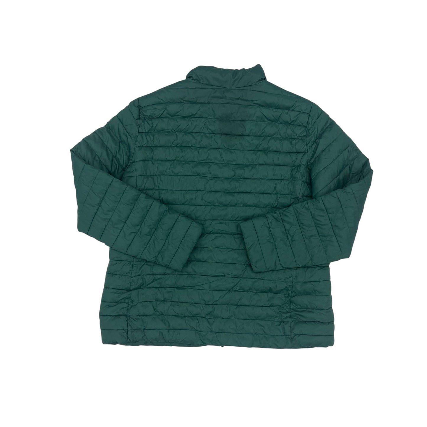 Jacket Puffer & Quilted By Lands End In Green, Size:L