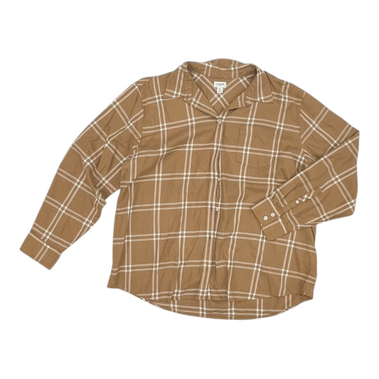 Top Ls By J. Crew In Tan & White, Size:Xl