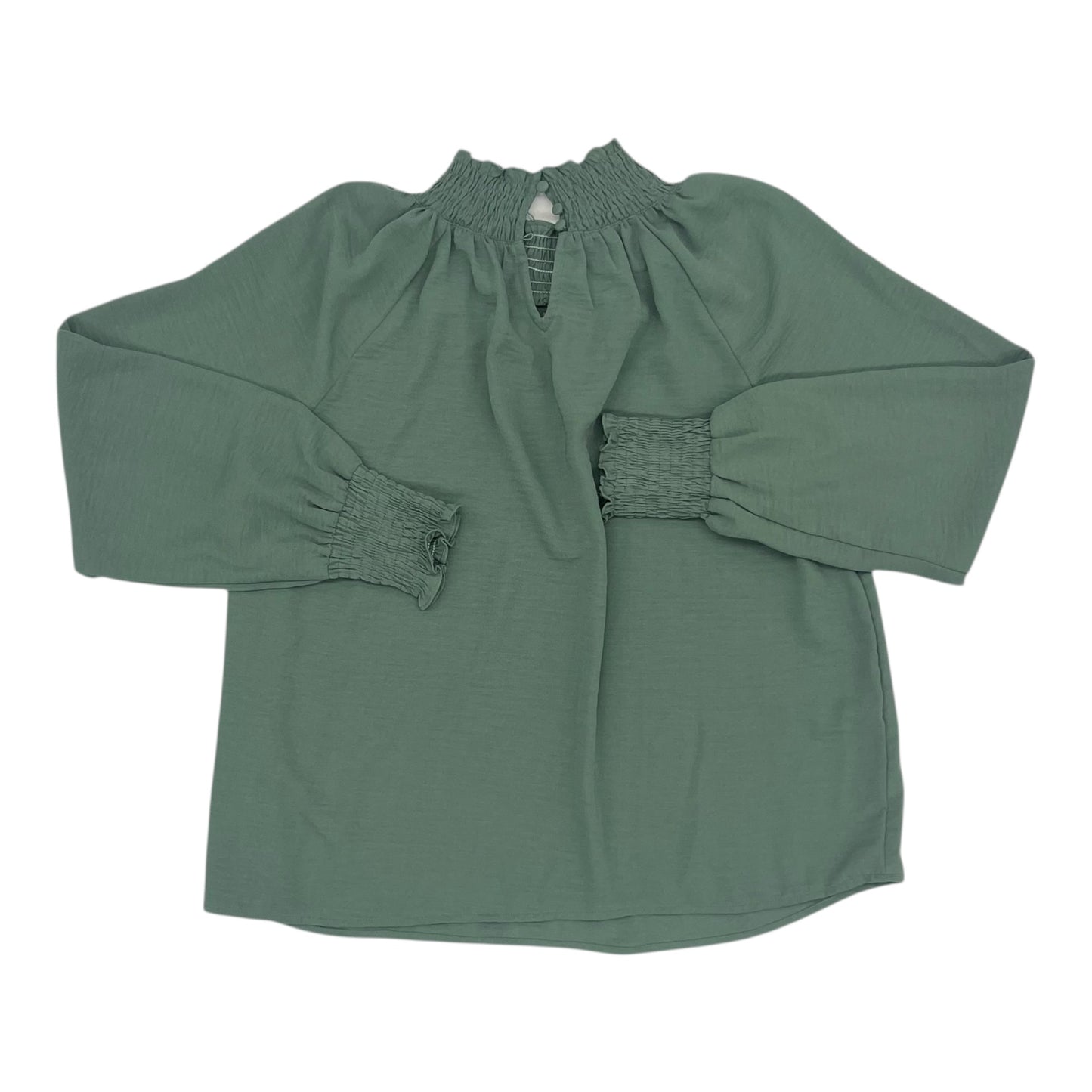 Blouse Ls By Nine West In Green, Size:Xl