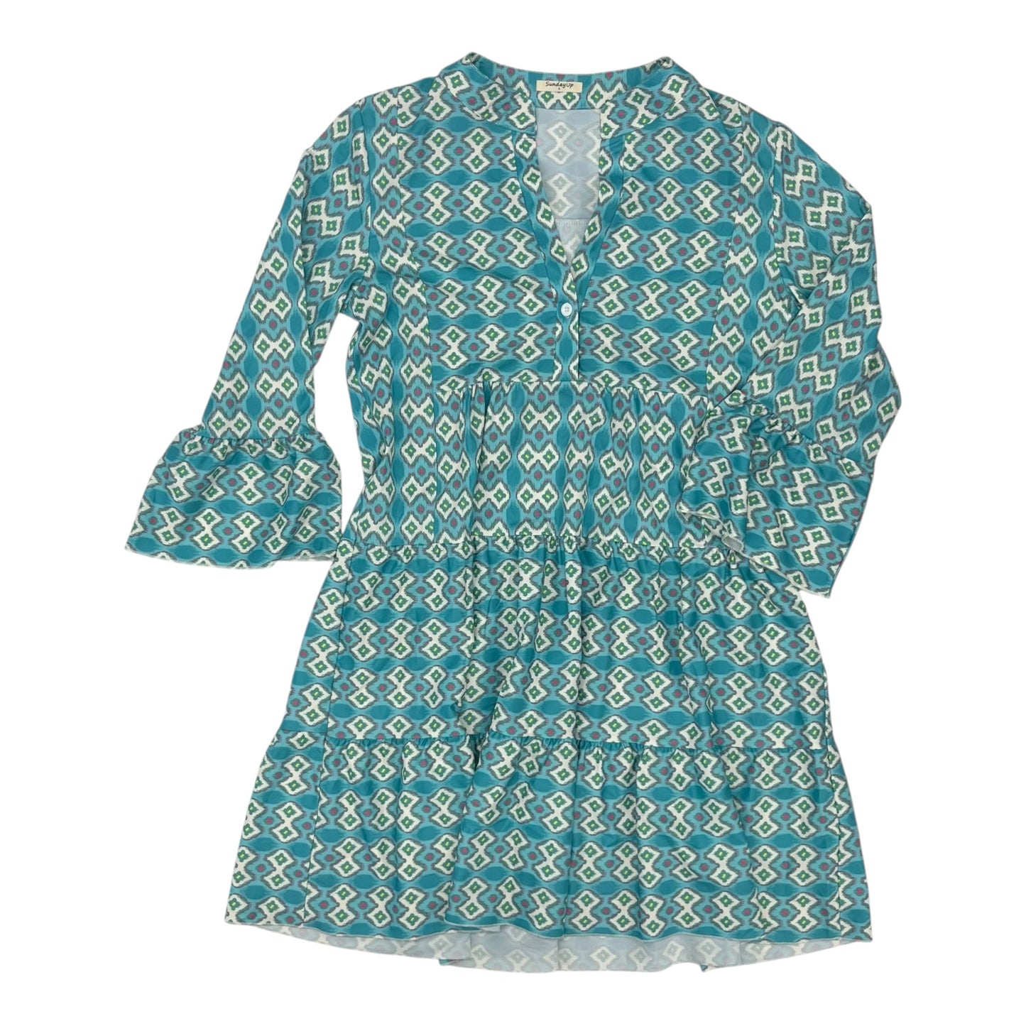DRESS CASUAL SHORT by    CLOTHES MENTOR In BLUE & GREEN, Size: S