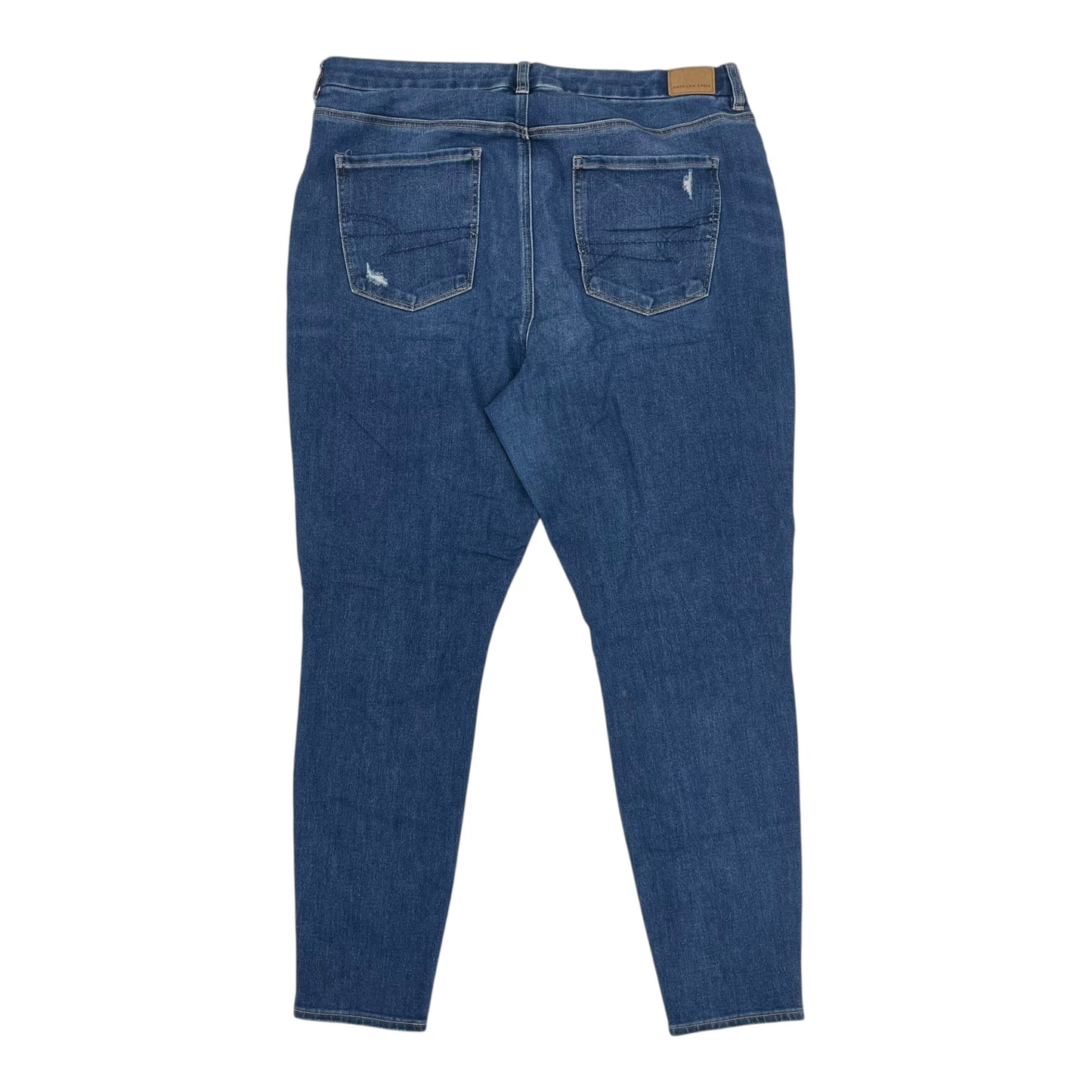 Jeans Skinny By American Eagle In Blue Denim, Size:16