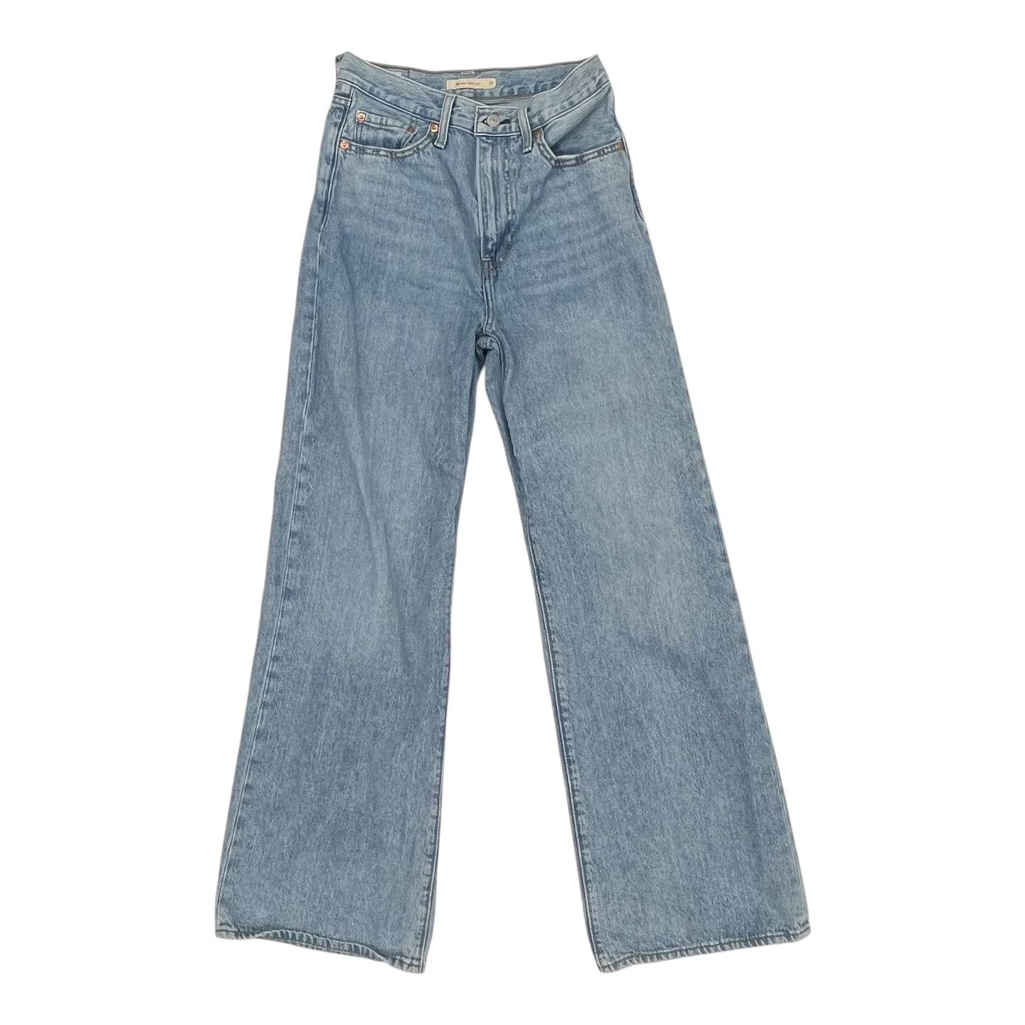 Jeans Wide Leg By Levis In Blue Denim, Size:4