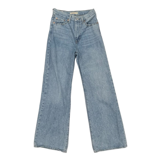 Jeans Wide Leg By Levis In Blue Denim, Size:4