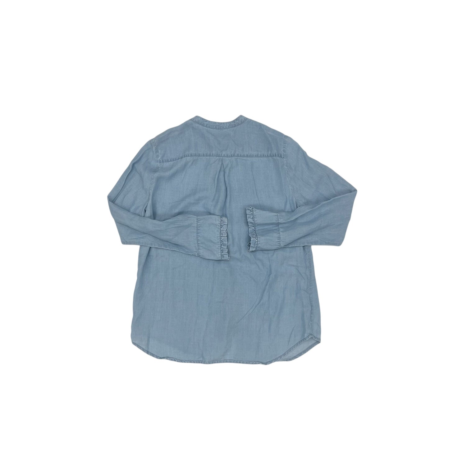 Blouse Ls By Kut In Blue Denim, Size:M