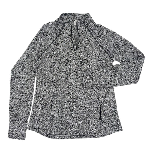 Athletic Top Ls Collar By Avia In Black & White, Size:M