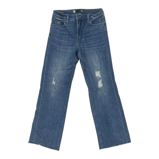 Jeans Flared By Kut In Blue Denim, Size:4