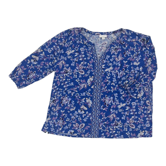 Top 3/4 Sleeve By J. Jill In Blue, Size:Xl