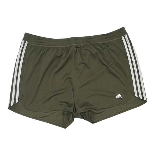 Athletic Shorts By Adidas In Green, Size:3X