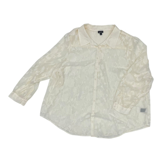 Blouse Ls By Torrid In Cream, Size:4X
