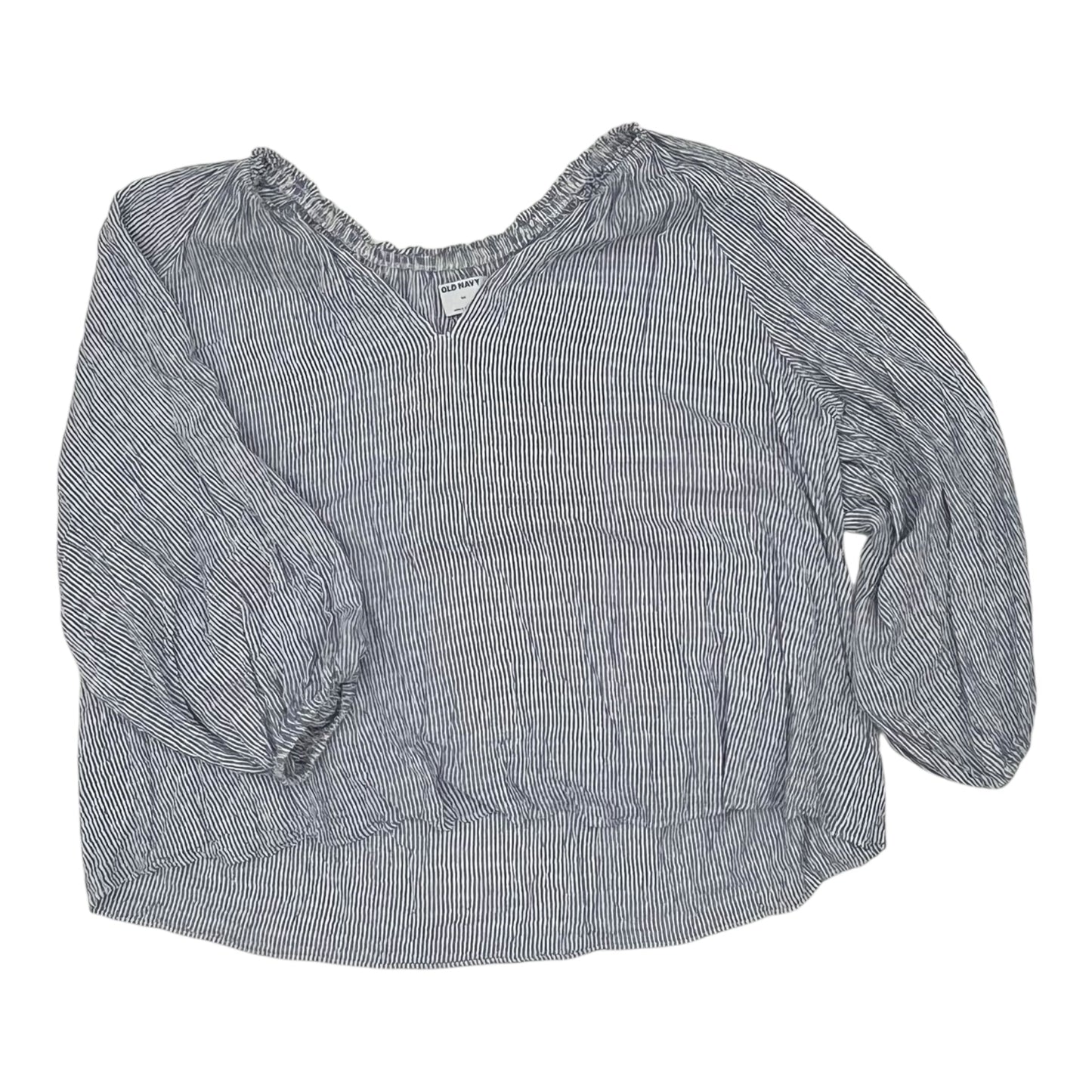 Top Ls By Old Navy In Blue & Cream, Size:3X