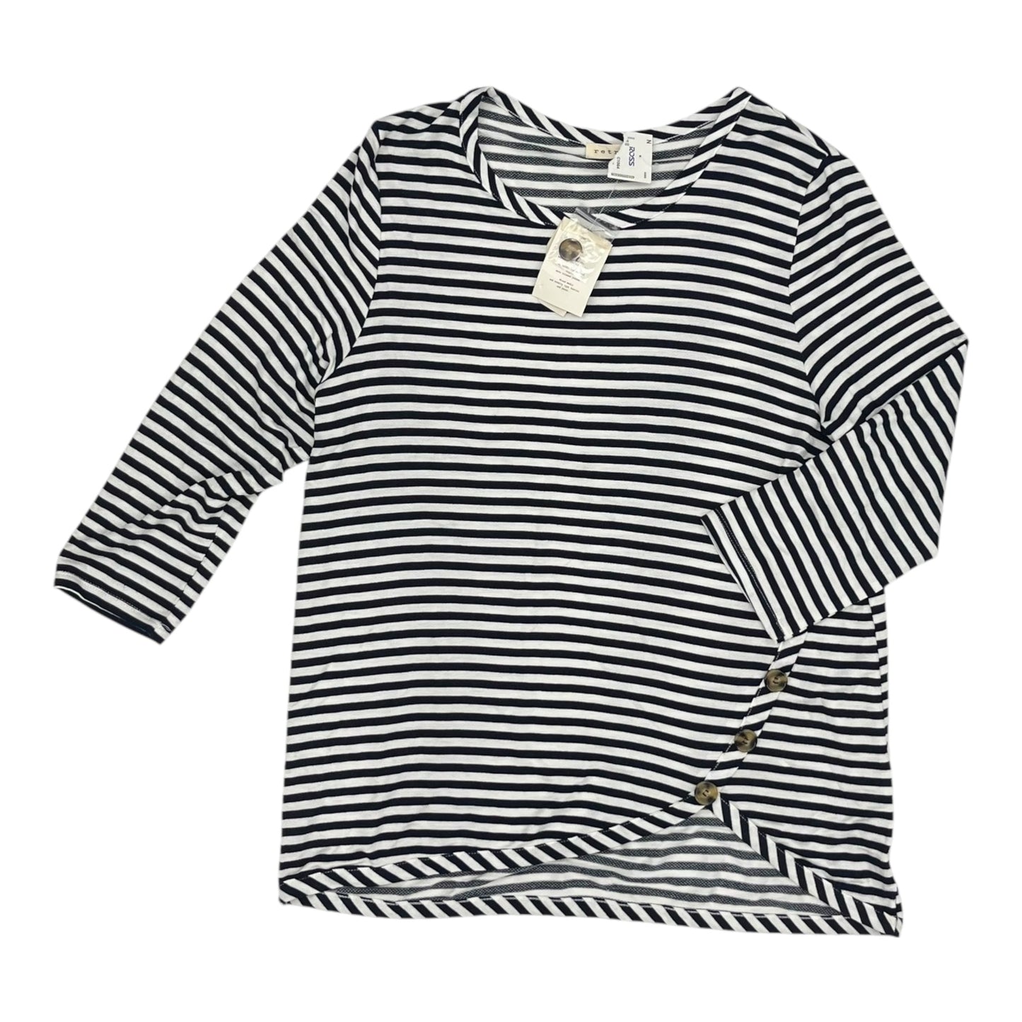 Top Ls By Retrology In Blue & Cream, Size:Xl